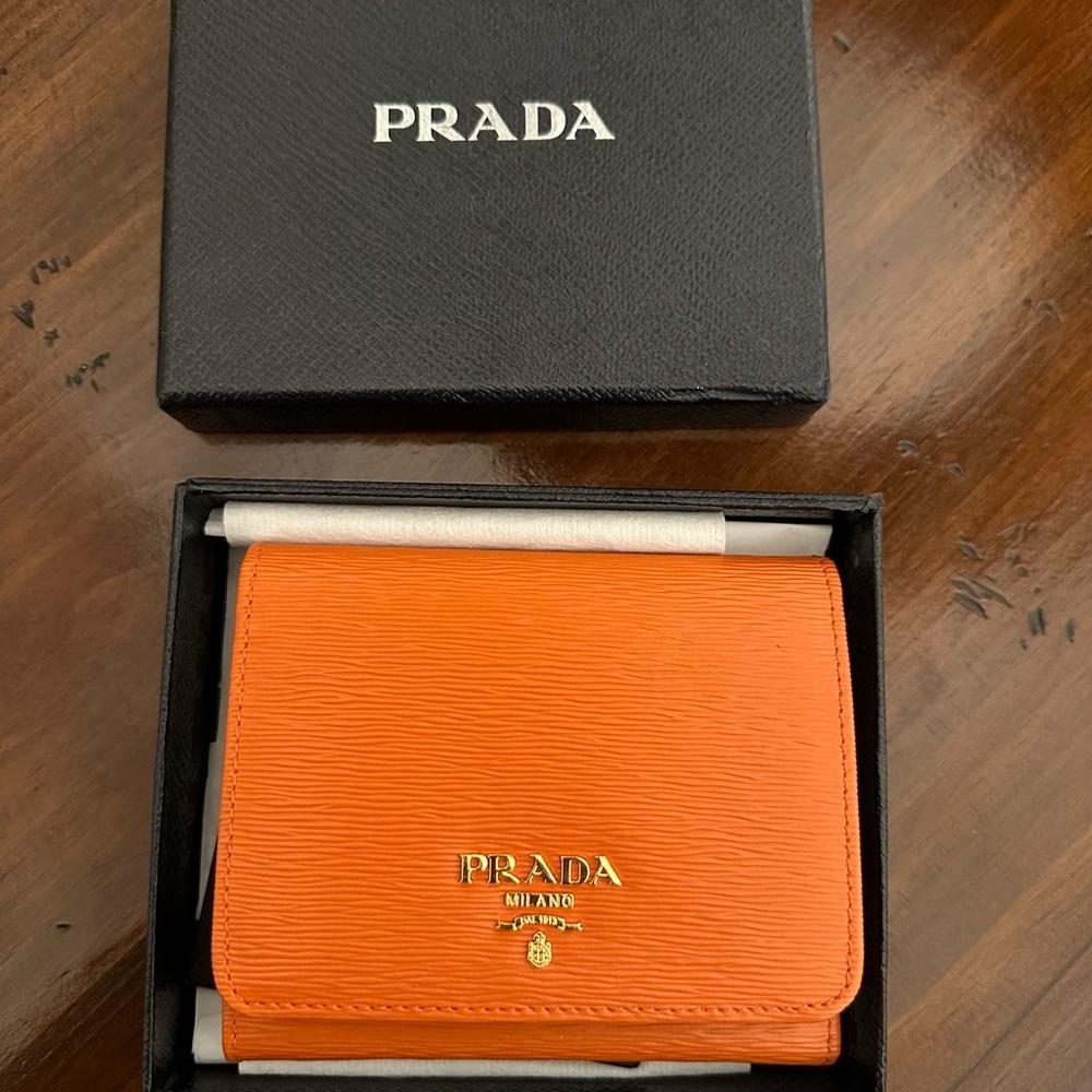 Prada trifold wallet